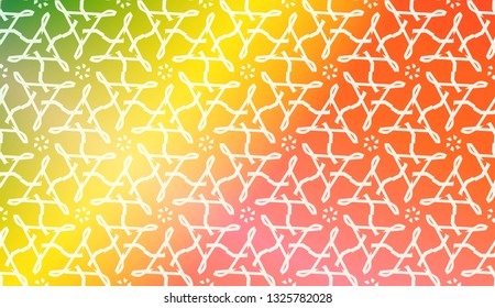 Decorative Background With Triangles. Curved Lines. Vector Illustration. Abstract Blurred Gradient Background Bright Colors.. Bright Background For Poster, Banner, Flyer.