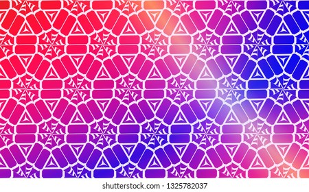 Decorative Background With Triangles. Curved Lines. Vector Illustration. Abstract Blurred Gradient Background Bright Colors.. Bright Background For Poster, Banner, Flyer.