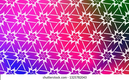 Decorative Background With Triangles. Curved Lines. Vector Illustration. Abstract Blurred Gradient Background Bright Colors.. Bright Background For Poster, Banner, Flyer.