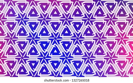 Decorative Background With Triangles. Curved Lines. Vector Illustration. Abstract Blurred Gradient Background Bright Colors.. Bright Background For Poster, Banner, Flyer.