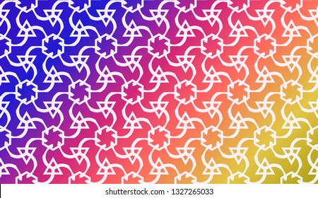 Decorative Background With Triangles. Curved Lines. Vector Illustration. Abstract Blurred Gradient Background Bright Colors.. Bright Background For Poster, Banner, Flyer.