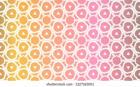 Decorative Background With Triangles. Curved Lines. Vector Illustration. Abstract Blurred Gradient Background Bright Colors.. Bright Background For Poster, Banner, Flyer.