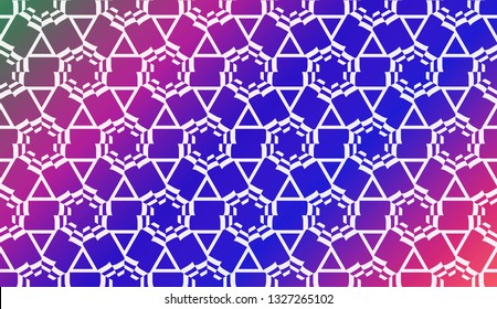 Decorative Background With Triangles. Curved Lines. Vector Illustration. Abstract Blurred Gradient Background Bright Colors.. Bright Background For Poster, Banner, Flyer.
