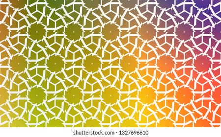 Decorative Background With Triangles. Curved Lines. Vector Illustration. Abstract Blurred Gradient Background Bright Colors.. Bright Background For Poster, Banner, Flyer.