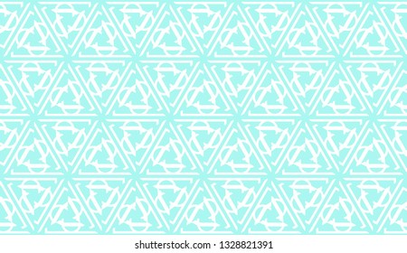 Decorative background with triangles. Curved lines. Vector illustration. Blue light shade. Bright background for poster, banner, flyer