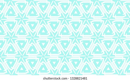 Decorative background with triangles. Curved lines. Vector illustration. Blue light shade. Bright background for poster, banner, flyer