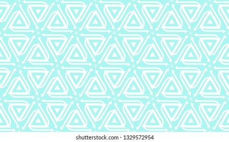 Decorative background with triangles. Curved lines. Vector illustration. Blue light shade. Bright background for poster, banner, flyer