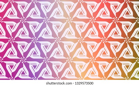 Decorative Background With Triangles. Curved Lines. Vector Illustration. Abstract Blurred Gradient Background Bright Colors.. Bright Background For Poster, Banner, Flyer.