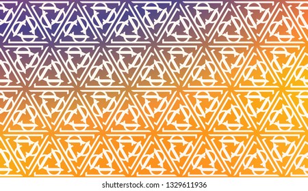 Decorative Background With Triangles. Curved Lines. Vector Illustration. Abstract Blurred Gradient Background Bright Colors.. Bright Background For Poster, Banner, Flyer.