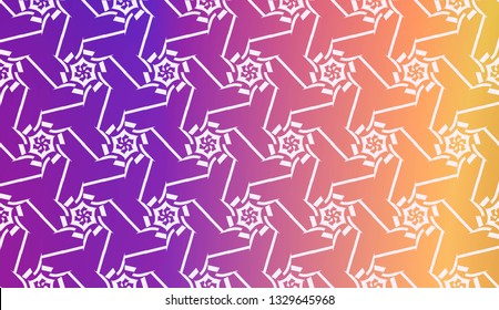 Decorative Background With Triangles. Curved Lines. Vector Illustration. Abstract Blurred Gradient Background Bright Colors.. Bright Background For Poster, Banner, Flyer.
