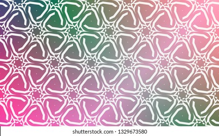 Decorative Background With Triangles. Curved Lines. Vector Illustration. Abstract Blurred Gradient Background Bright Colors.. Bright Background For Poster, Banner, Flyer.