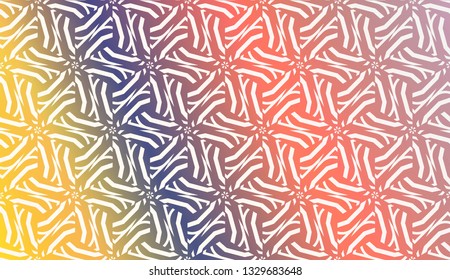 Decorative Background With Triangles. Curved Lines. Vector Illustration. Abstract Blurred Gradient Background Bright Colors.. Bright Background For Poster, Banner, Flyer.