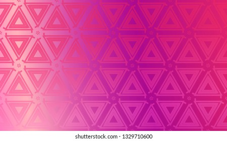 Decorative Background With Triangles. Curved Lines. Vector Illustration. Abstract Blurred Gradient Background Bright Colors.. Bright Background For Poster, Banner, Flyer.