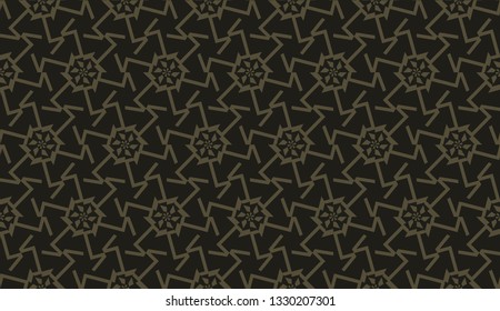 Decorative background with triangles. Curved lines. Vector illustration