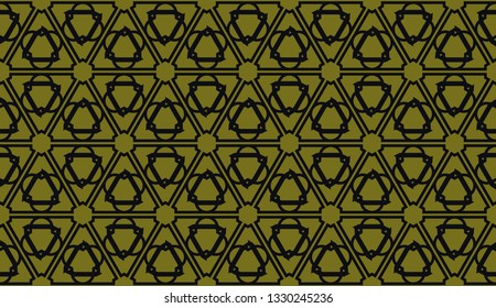 Decorative background with triangles. Curved lines. Vector illustration
