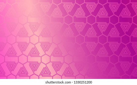 Decorative Background With Triangles. Curved Lines. Vector Illustration. Abstract Blurred Gradient Background Bright Colors.. Bright Background For Poster, Banner, Flyer.