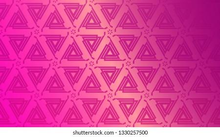 Decorative Background With Triangles. Curved Lines. Vector Illustration. Abstract Blurred Gradient Background Bright Colors.. Bright Background For Poster, Banner, Flyer.