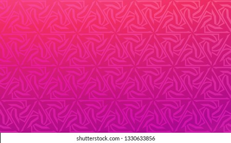 Decorative Background With Triangles. Curved Lines. Vector Illustration. Abstract Blurred Gradient Background Bright Colors.. Bright Background For Poster, Banner, Flyer.