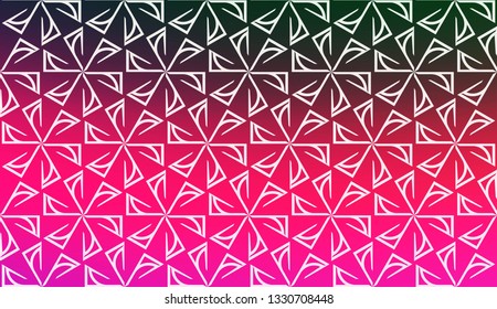 Decorative Background With Triangles. Curved Lines. Vector Illustration. Abstract Blurred Gradient Background Bright Colors.. Bright Background For Poster, Banner, Flyer.