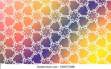 Decorative Background With Triangles. Curved Lines. Vector Illustration. Abstract Blurred Gradient Background Bright Colors.. Bright Background For Poster, Banner, Flyer.