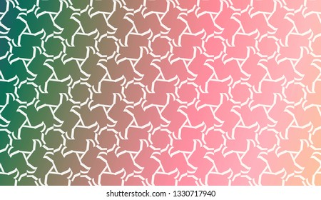 Decorative Background With Triangles. Curved Lines. Vector Illustration. Abstract Blurred Gradient Background Bright Colors.. Bright Background For Poster, Banner, Flyer.