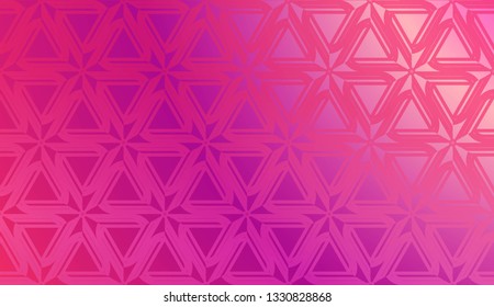 Decorative Background With Triangles. Curved Lines. Vector Illustration. Abstract Blurred Gradient Background Bright Colors.. Bright Background For Poster, Banner, Flyer.