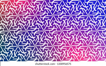 Decorative Background With Triangles. Curved Lines. Vector Illustration. Abstract Blurred Gradient Background Bright Colors.. Bright Background For Poster, Banner, Flyer.