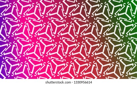 Decorative Background With Triangles. Curved Lines. Vector Illustration. Abstract Blurred Gradient Background Bright Colors.. Bright Background For Poster, Banner, Flyer.
