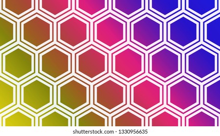 Decorative Background With Triangles. Curved Lines. Vector Illustration. Abstract Blurred Gradient Background Bright Colors.. Bright Background For Poster, Banner, Flyer.