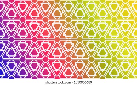 Decorative Background With Triangles. Curved Lines. Vector Illustration. Abstract Blurred Gradient Background Bright Colors.. Bright Background For Poster, Banner, Flyer.