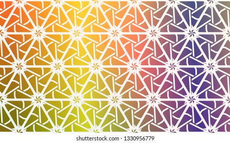 Decorative Background With Triangles. Curved Lines. Vector Illustration. Abstract Blurred Gradient Background Bright Colors.. Bright Background For Poster, Banner, Flyer.