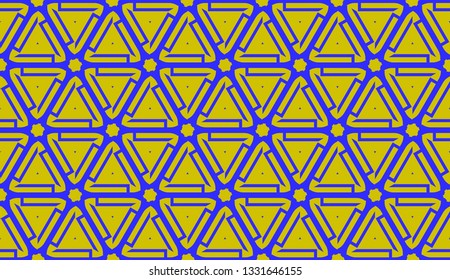 Decorative background with triangles. Curved lines. Vector illustration