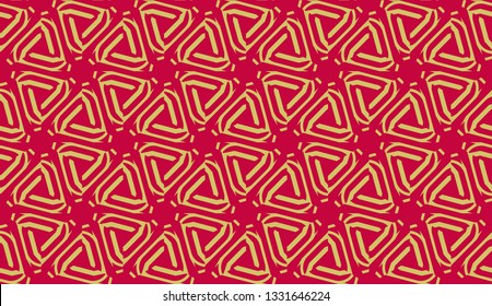 Decorative background with triangles. Curved lines. Vector illustration
