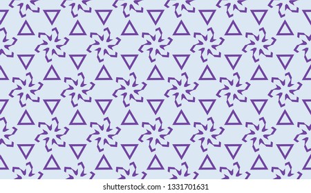 Decorative background with triangles. Curved lines. Vector illustration. Modern design for you business, project. Viole color