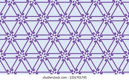 Decorative background with triangles. Curved lines. Vector illustration. Modern design for you business, project. Viole color