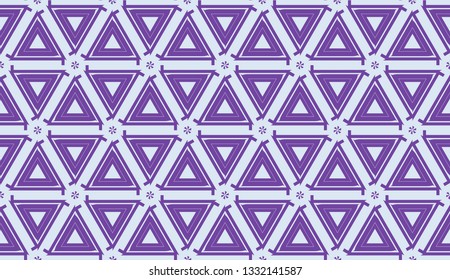 Decorative background with triangles. Curved lines. Vector illustration. Modern design for you business, project. Viole color