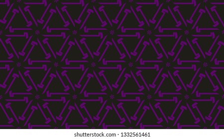Decorative background with triangles. Curved lines. Vector illustration