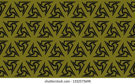 Decorative background with triangles. Curved lines. Vector illustration
