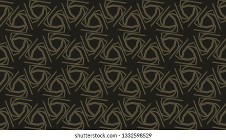 Decorative background with triangles. Curved lines. Vector illustration
