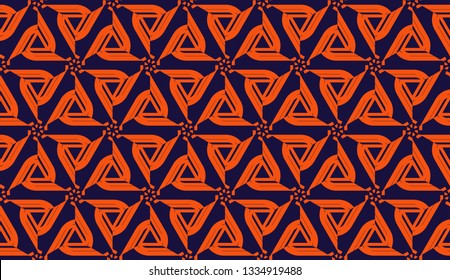 Decorative background with triangles. Curved lines. Vector illustration