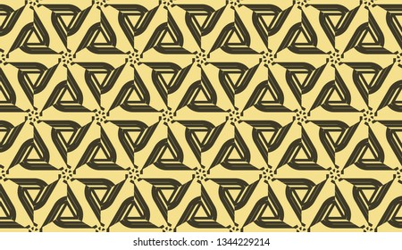Decorative background with triangles. Curved lines. Vector illustration. Bright background for poster, banner, flyer.