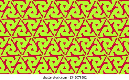 Decorative background with triangles. Curved lines. Vector illustration. Bright background for poster, banner, flyer.