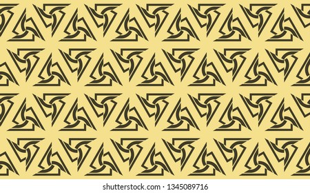 Decorative background with triangles. Curved lines. Vector illustration. Bright background for poster, banner, flyer.