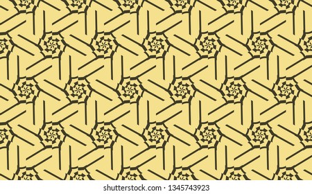 Decorative background with triangles. Curved lines. Vector illustration. Bright background for poster, banner, flyer.