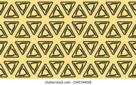Decorative background with triangles. Curved lines. Vector illustration. Bright background for poster, banner, flyer.
