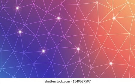 Decorative background with triangles. Decorative design For interior wallpaper, smart design, fashion print. Vector illustration. Abstract Gradient Soft Colorful Background