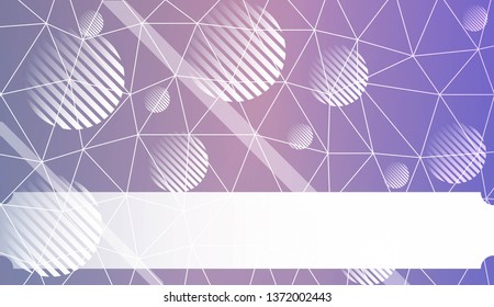 Decorative background with triangles, line, circle, space for text. Bright background for poster, banner, flyer. Vector illustration. Creative gradient color