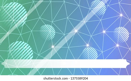 Decorative background with triangles, line, circle, space for text. Bright background for poster, banner, flyer. Vector illustration. Creative gradient color