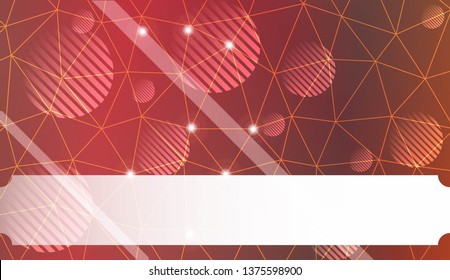 Decorative background with triangles, line, circle, space for text. Bright background for poster, banner, flyer. Vector illustration. Creative gradient color