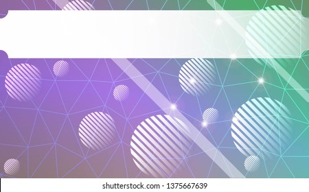 Decorative background with triangles, line, circle, space for text. Bright background for poster, banner, flyer. Vector illustration. Creative gradient color